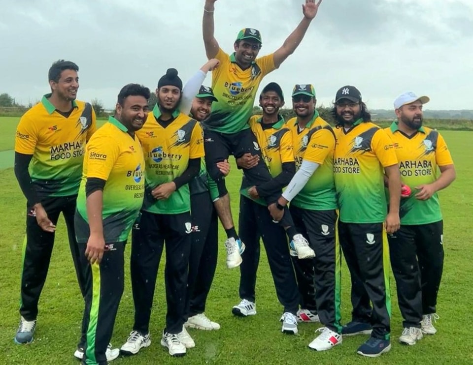 Members of Dundalk local sports Cricket Club enjoying together in team uniform