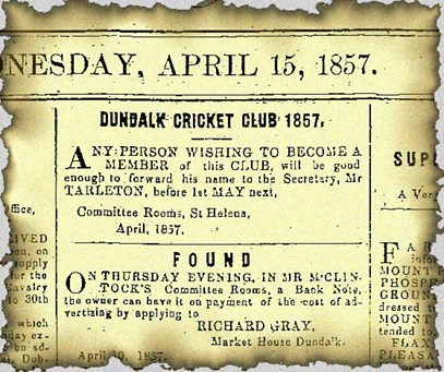 Historical records of Dundalk Club Establishment